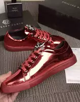 pp chaussures philipp plein luxury sport glossy rouge